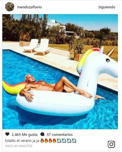 Flavio Mendoza disfrutando del verano