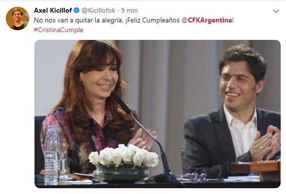 Los saludos a Cristina Fernández de Kirchner en el día de su cumpleaños ...