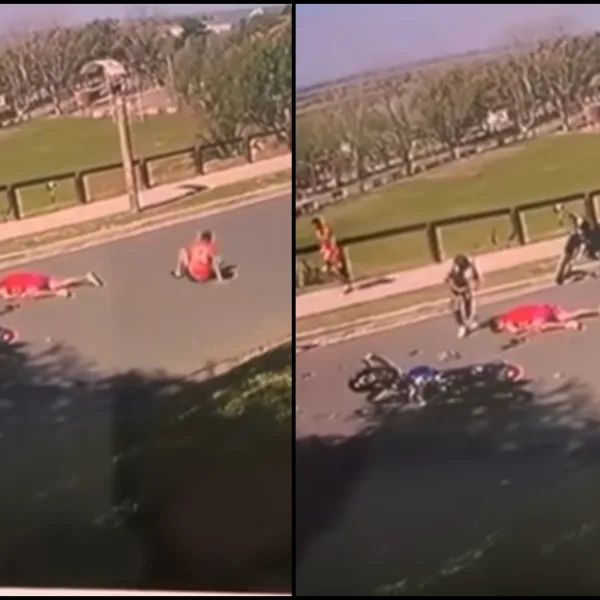 Video: impactante triple choque de motos en San Pedro