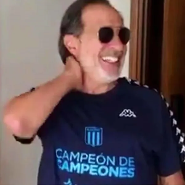 Guillermo Francella recreó su icónica escena para festejar el título de Racing