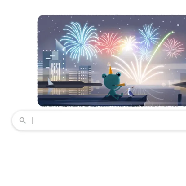 Google celebra la nochevieja con un doodle de la ranita Froggy