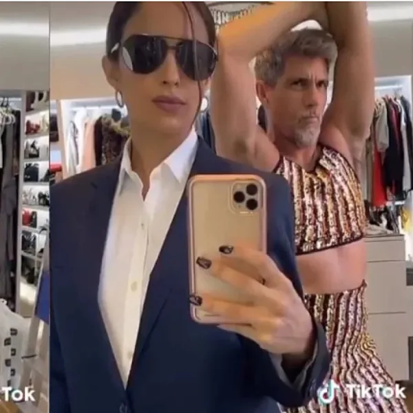 Lourdes Sánchez y el Chato Prada hicieron el challenge, "¿A quién le queda mejor la ropa?"