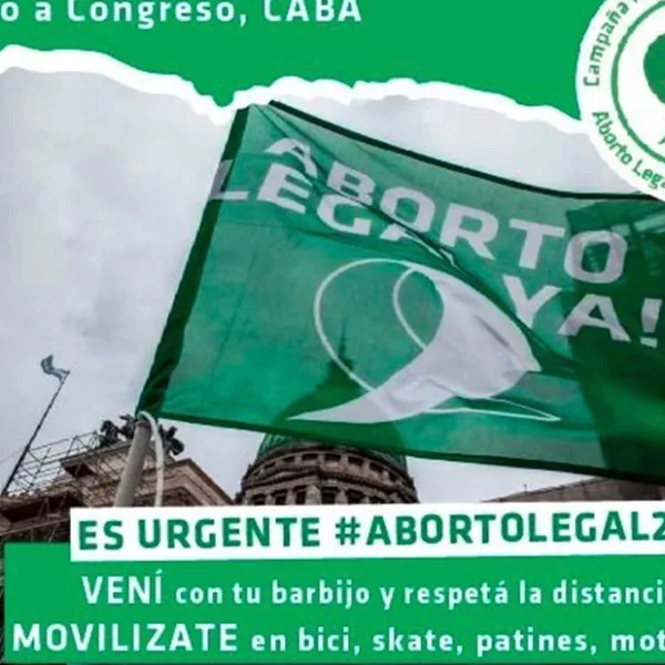Caravana Verde para exigir la Ley de Interrupción Voluntaria del Embarazo