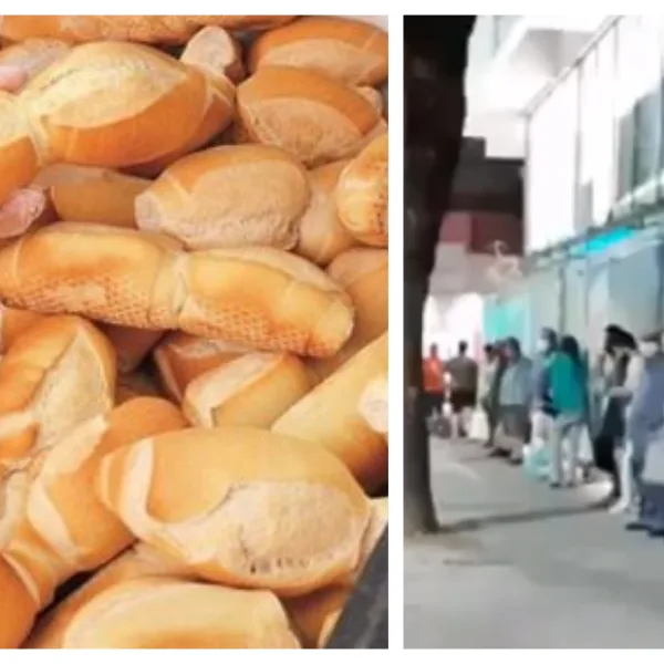 Decenas de personas hacen fila en reconocida panadería para recibir las "sobras"