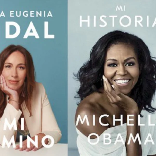 El parecido de la portada del libro de Eugenia Vidal con el de Michelle Obama