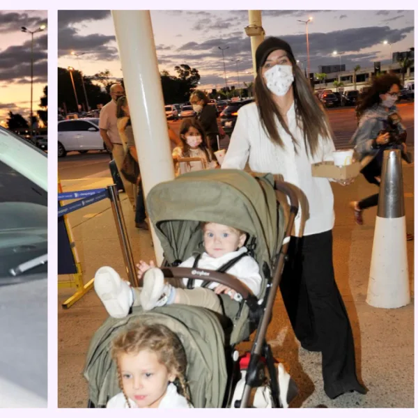 La China Suárez y Benjamín Vicuña se encontraron en el Aeropuerto de Ezeiza