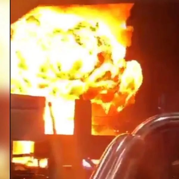 Choque y explosión: camión se cruzó en Panamericana y desató un impresionante incendio