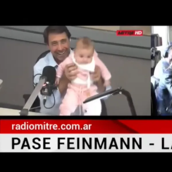 Eduardo Feimann presentó a su hija en el pase radial con Jorge Lanata