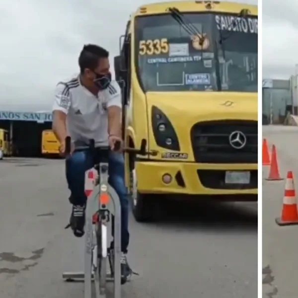 Subieron choferes a bicis para que sientan el miedo de los ciclistas cuando son rozados