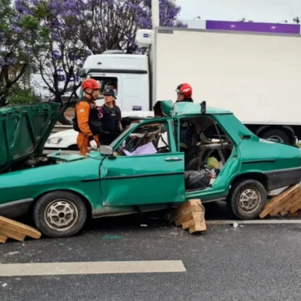 Dos personas murieron al chocar un auto contra un camión en la General ...