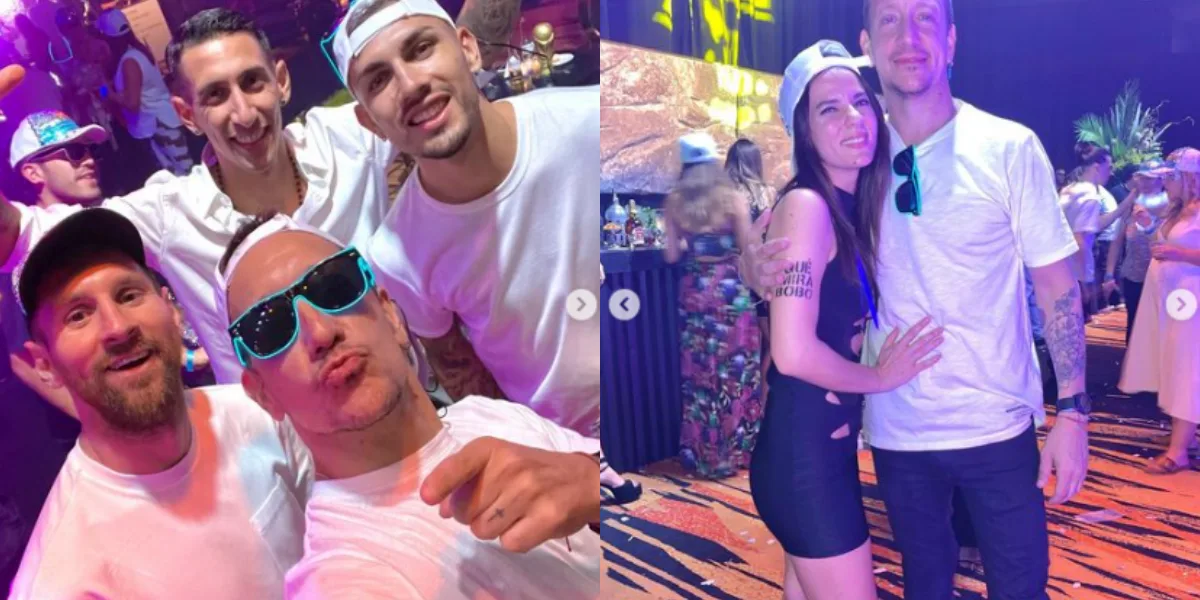 Nico Vázquez y Gimena Accardi mostraron la fiesta que realizó Messi por la Copa del Mundo