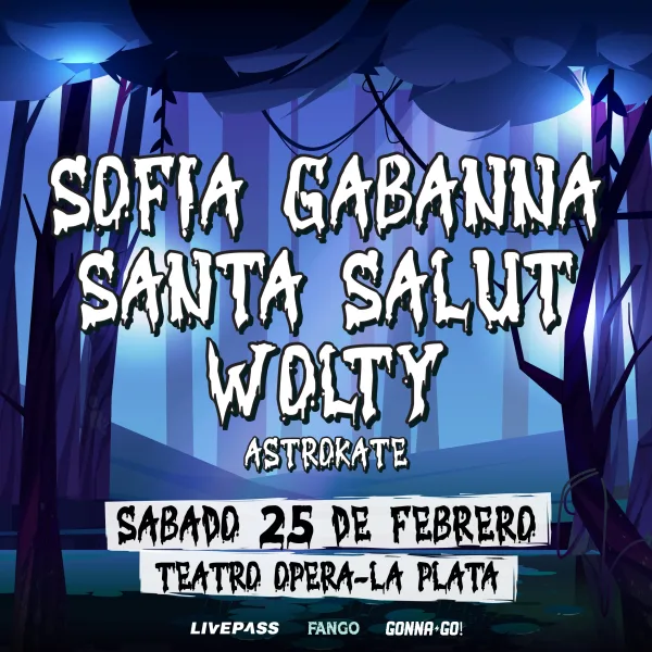 Sofía Gabbana, Santa Salut, Wolty y Astr0kate en vivo en La Plata