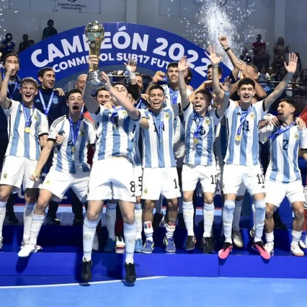 Argentina se lo remontó a Brasil y gritó campeón por primera vez en el Sudamericano Sub 17 de futsal