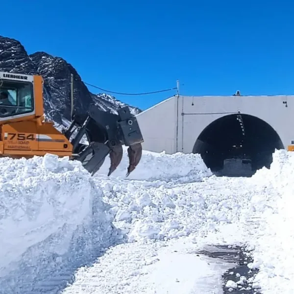 Tras las primeras nevadas, cerró el paso Cristo Redentor