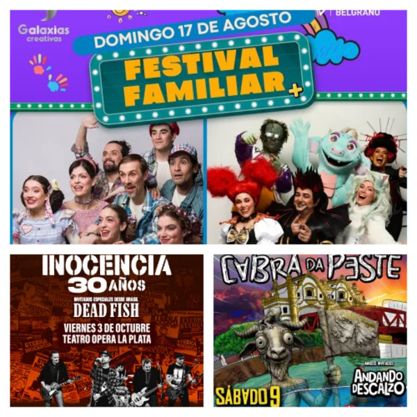 Agenda Filo: los espectáculos que no te podes perder