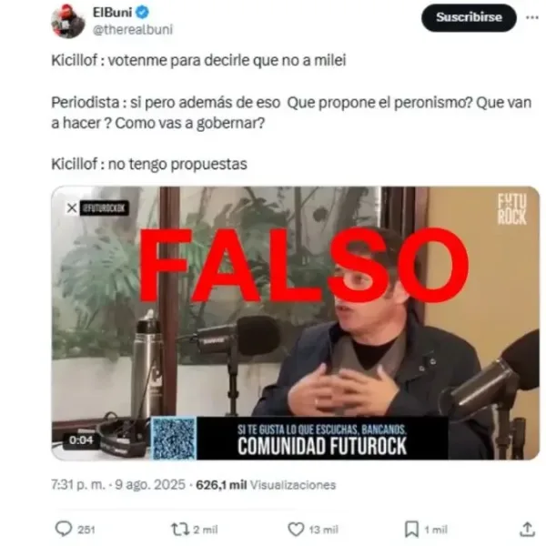 Es falso el video en el que Axel Kicillof contesta: “Hoy no tengo una propuesta, tenemos que buscarla”