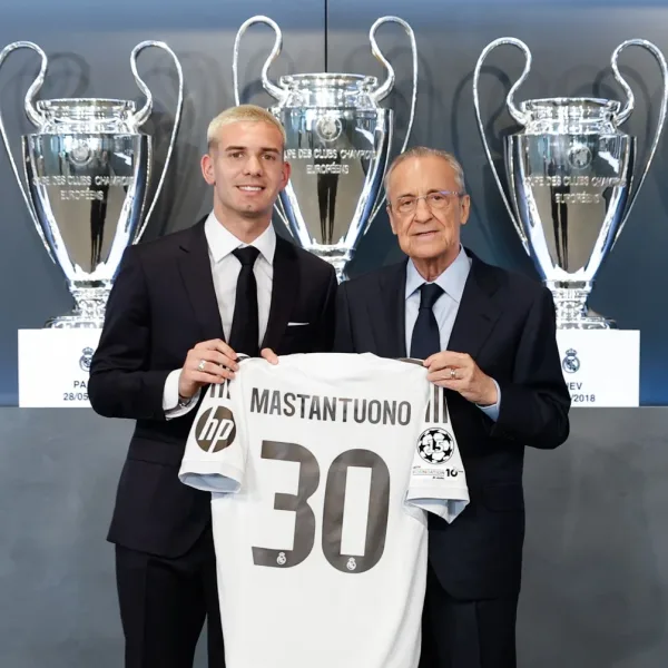 Franco Mastantuono fue presentado en Real Madrid: "Es el sueño que siempre tuve"