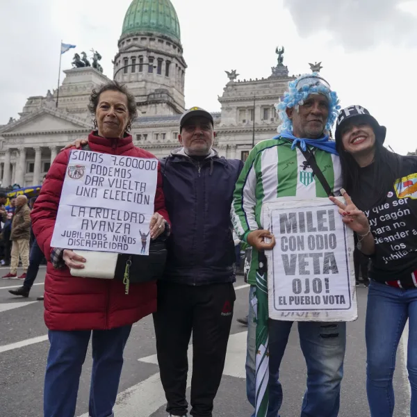 Nueva marcha de jubilados y familiares de personas con discapacidad en el Congreso