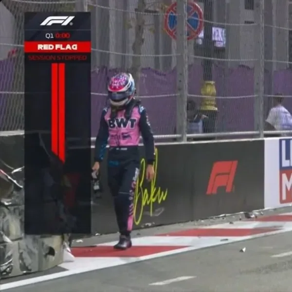 Colapinto chocó en Q1 del GP de Azerbaiyán y largará 16°