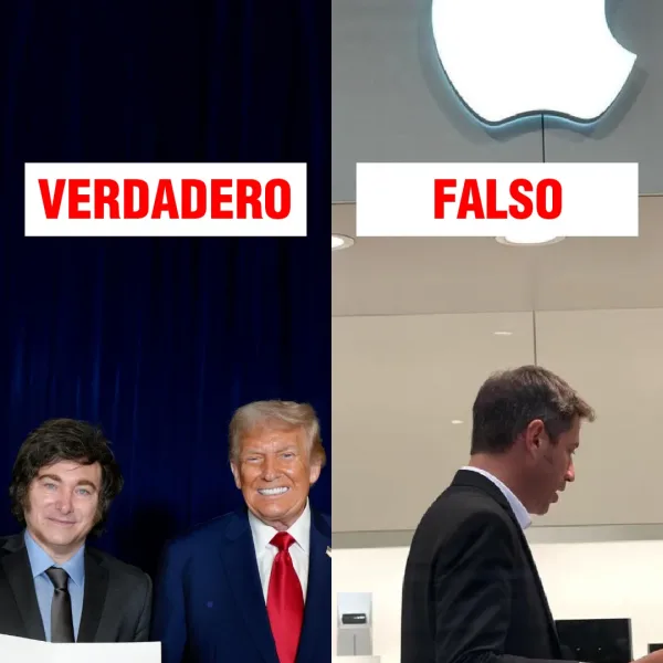 Kicillof desmiente foto en Apple Store y acusa a Milei de “entregar la política económica a Trump”