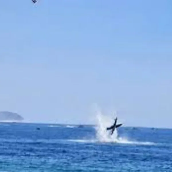 Avioneta publicitaria cayó al mar frente a la playa de Copacabana y murió el piloto