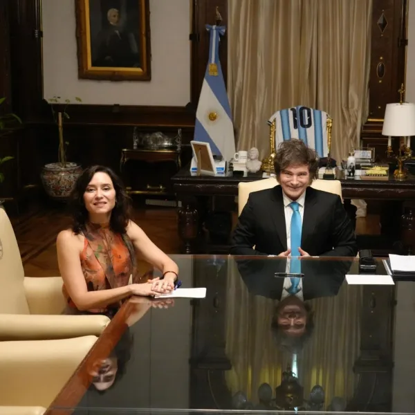 Milei recibió este jueves a la española Isabel Díaz Ayuso en la Casa Rosada