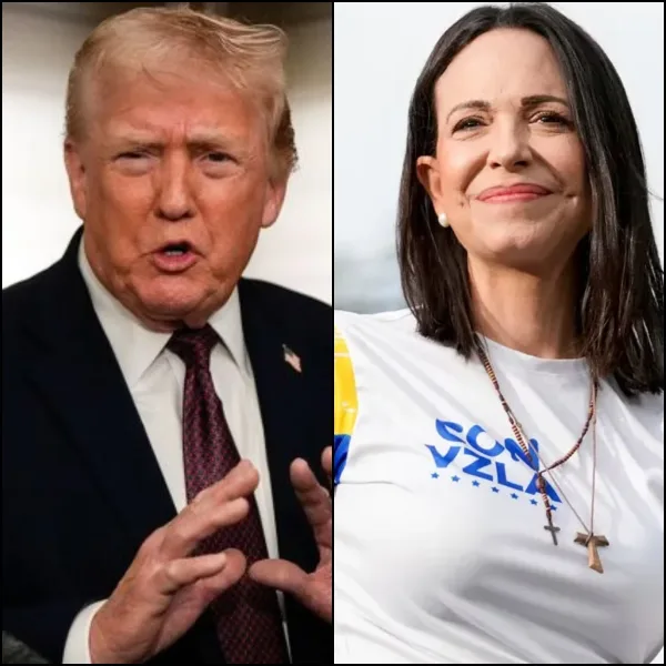 Trump recibe a Machado en Washington, pero habla de una "alianza" con el Gobierno de Venezuela