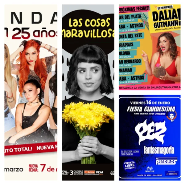 Agenda Filo: los espectáculos que no te podes perder