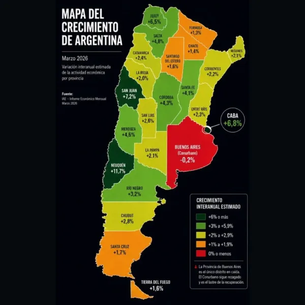 El mapa que compartió Milei para celebrar el crecimiento económico tenía errores y no incluía a Tucumán