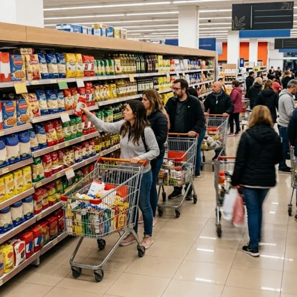 El consumo masivo volvió a caer en agosto y acumula un retroceso de 2,7% en 2026